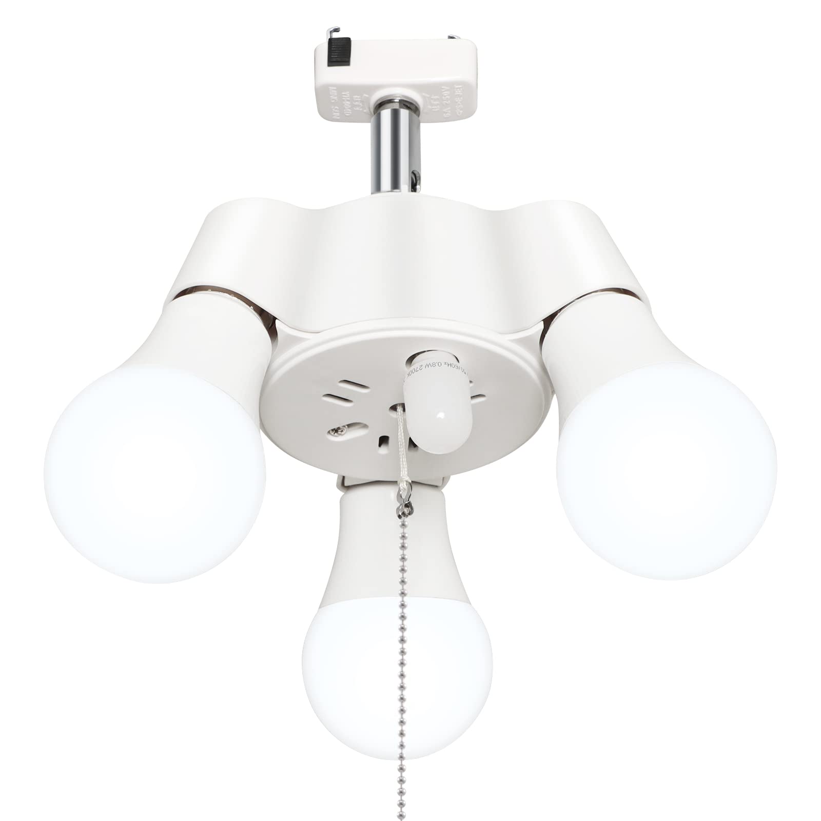 

Tengyuan 3-Light Pendant Light with 60cm Extra-Long Chain, E26 LED Bulbs, for Ceiling Fixtures, and Socket [E26 LED Bulbs (60W, Daylight) x 3 + E12