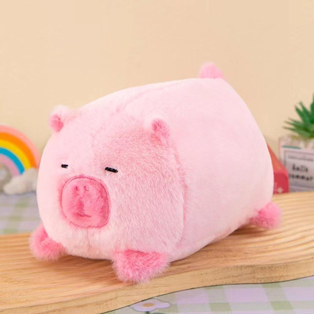

Fluffty Animal Plush Doll Simulation Capybara Stuffed Animals Multicolor Pendant Accessories D-Pink