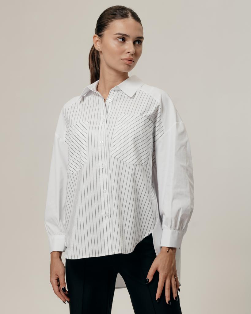 Dámská košile Modalinda 7127 36 bílá a modrá