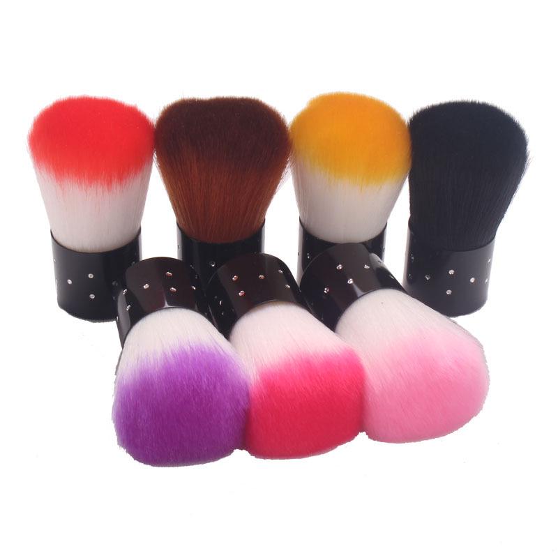 Rhinestone Nail Dust Brush with Soft Bristles - Multi-Color Options, Lightweight Beauty Tool
