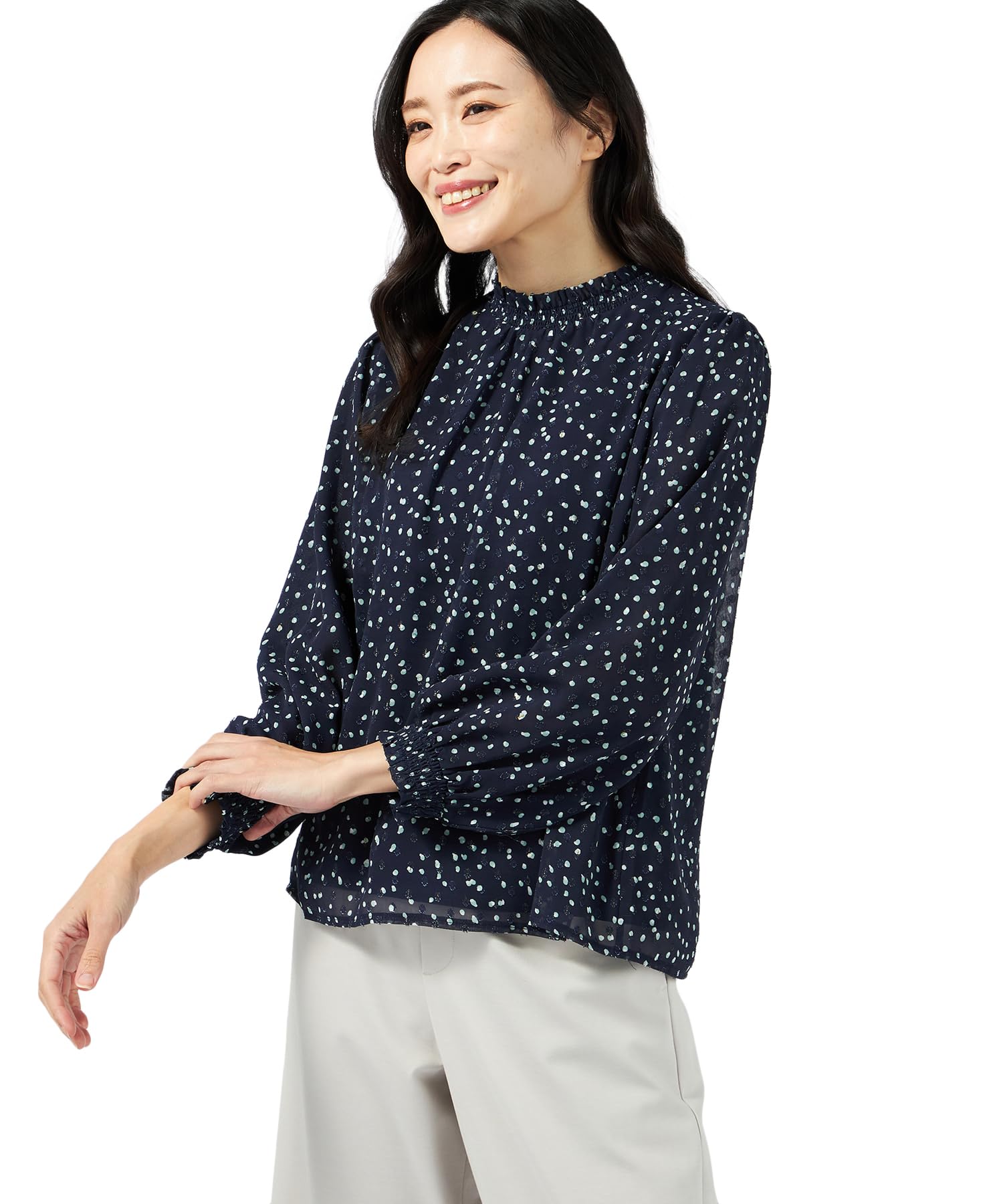 

AC by Alpha Cubic Dot Size Medium Women s Lamé T-Shirt, 351603, Navy,