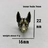 Brass Shepherd Head Keychain Pendant Designer Handmade Metal DIY Paracord Accessories for Fashion Outdoor Bag Charm