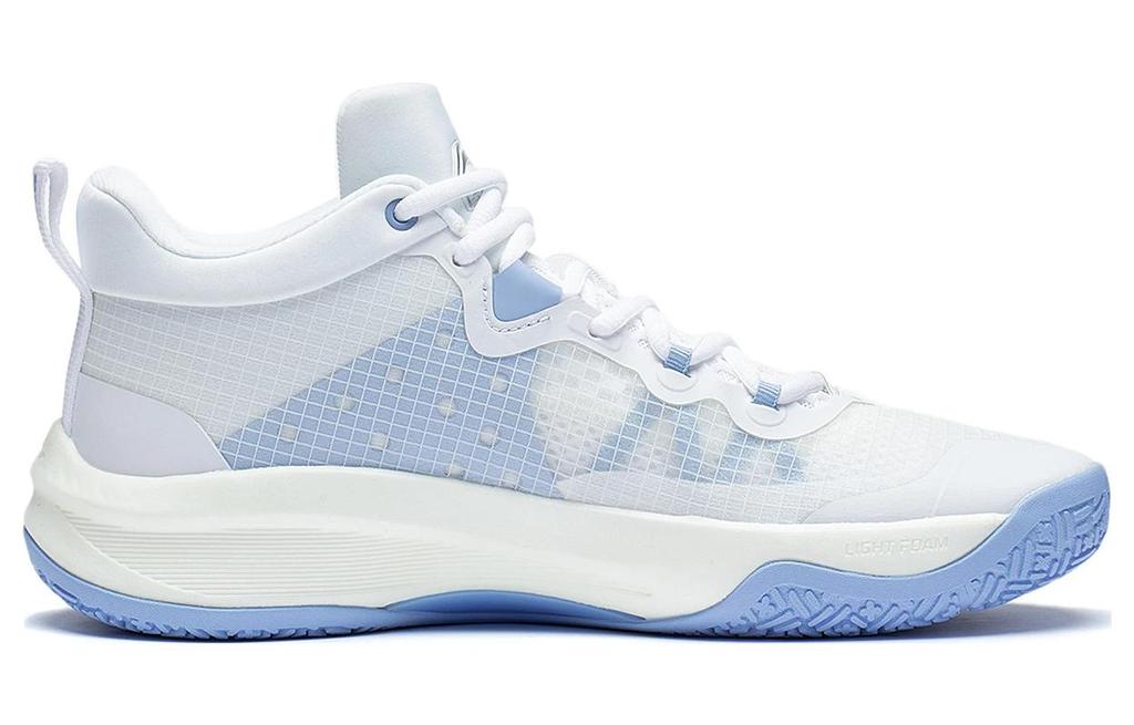 Li Ning Light Speed 1.0 Textile, TPU Low top Basketball Shoes Men's White Blue ABAS041-4