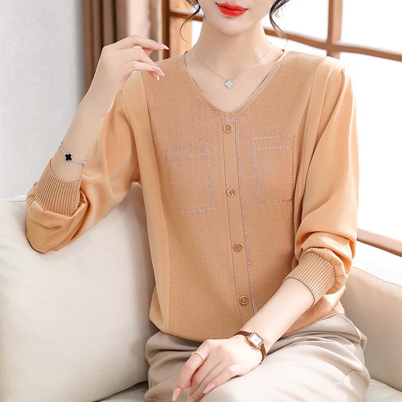 XUEXI Women s Casual Long-Sleeve Knit Top XL