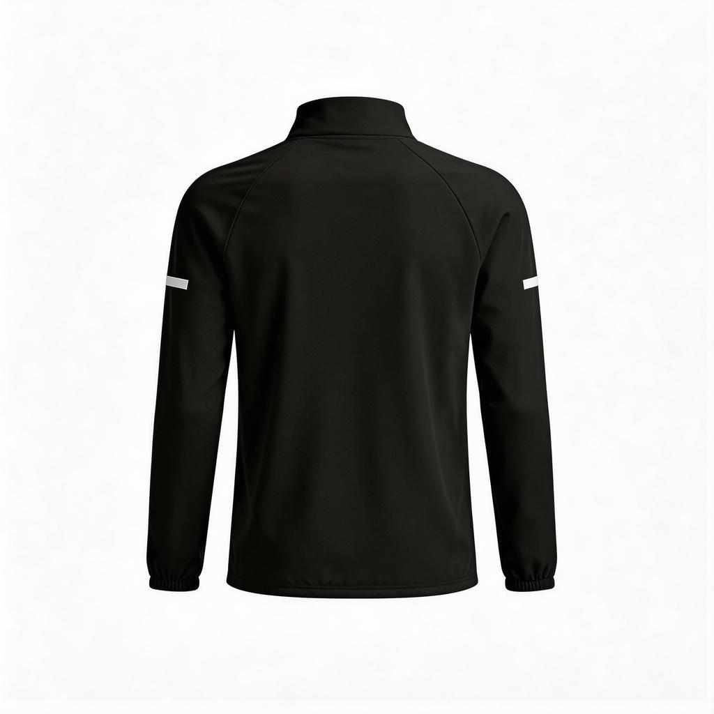 Herren Langarm Viertel-Reißverschluss Pullover Leichte Sportoberteil mit vertikalem gedrucktem Buchstaben-Design für Laufen Training Fitness