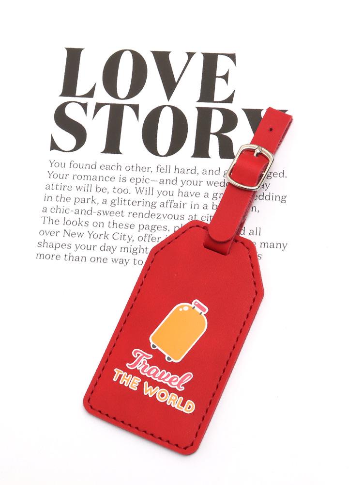 PU Leather Luggage Tag Holder for Suitcases and Backpacks