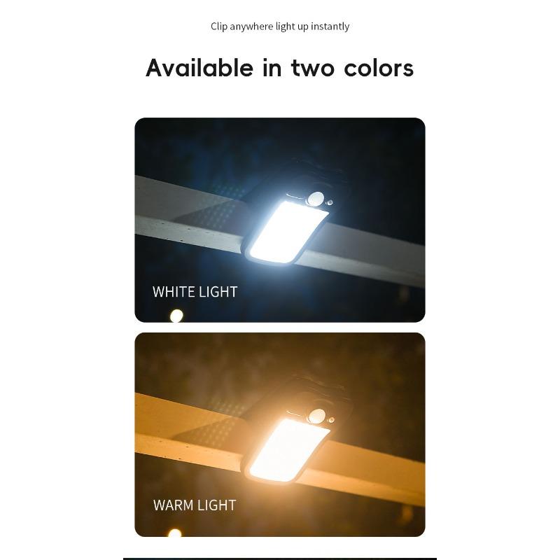 Solar Emergency Light Multifunctional Clamp Type Tent Light Portable Infrared Induction Automatic Sensing for Camping Picnicking