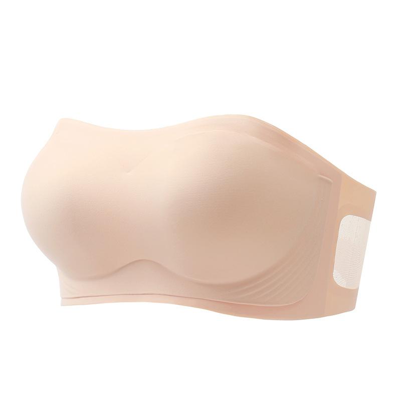 Strapless Underwear Women's Seamless Non-slip Invisible Tube Top Breast-wrapped Underwear Summer Thin Seamless Small Chest Bra