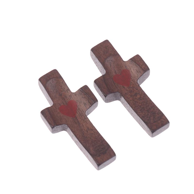 1/2PCS Wooden Pocket Prayer Cross, Small Handheld Cross For Comfort, Pocket Gift For Prayer & Faith
