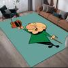 Mr. Magoo Flannel Printed Carpet, Home Sofa Decoration for Living Room & Bedroom, Non‑Slip Play Flannel Floor Mat for Game Room