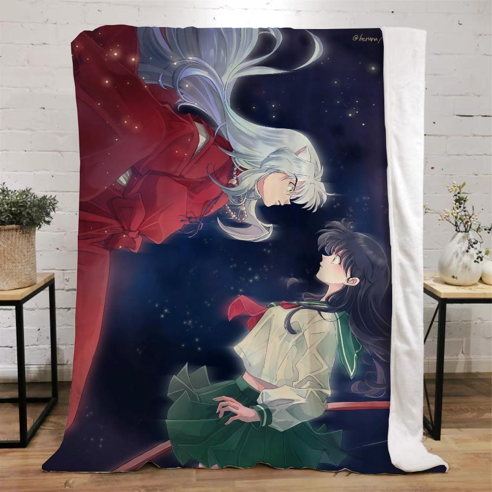 Inuyasha Warm Winter Blankets for Sofa Cover Blanket Bed Throw Luxury Bedding Beach Towel Knitted Plaid Home and Decoration Knee