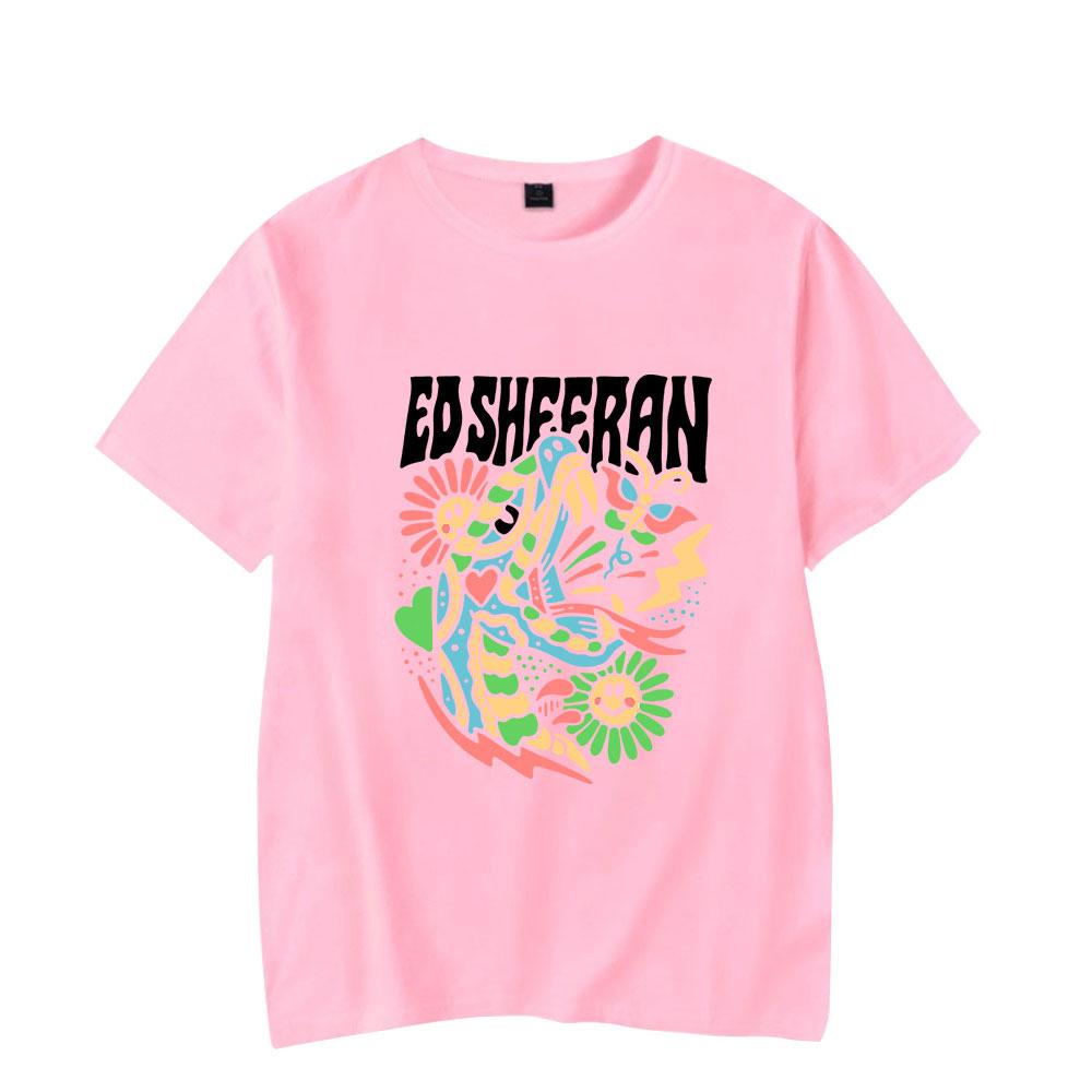Damen Herren T-Shirts Ed Sheeran Aufdruck O-Ausschnitt Übergroß Kurzärmlig Mode Herrenbekleidung Streetwear