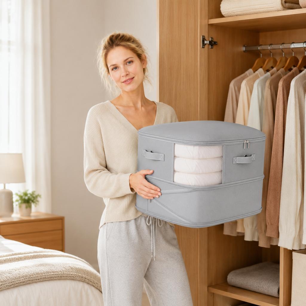 Large Transparent Vacuum Compression Storage Bags for Down Jackets and Blankets