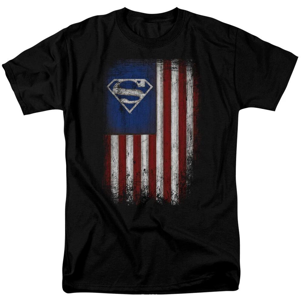 

Superman Old Glory Shield T-Shirt - Regular or Tank - to 6X S