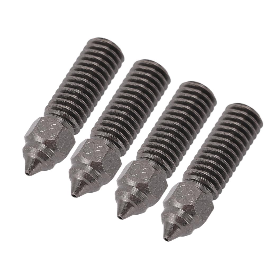 4Pcs Extruder Nozzles for CR K1 Hardened Steel Smoothing Durable Prevent Clogging 3D Printer