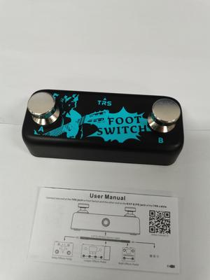 Duální pedálový ovladač efektů Footswitch Pedál A B Kanál Footswitch 6,35mm Stereo Vstup Plug and Play pro