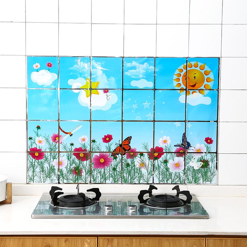 Large Random Color Fashion Kitchen Oil Proof Sticker Jm14