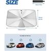 JOYTUTUS Windshield Sun Shade Umbrella, Upgraded 360° Rotation Bendable Shaft Handle, Foldable For Mini Car/Hatchback, Automotive Interior Sun