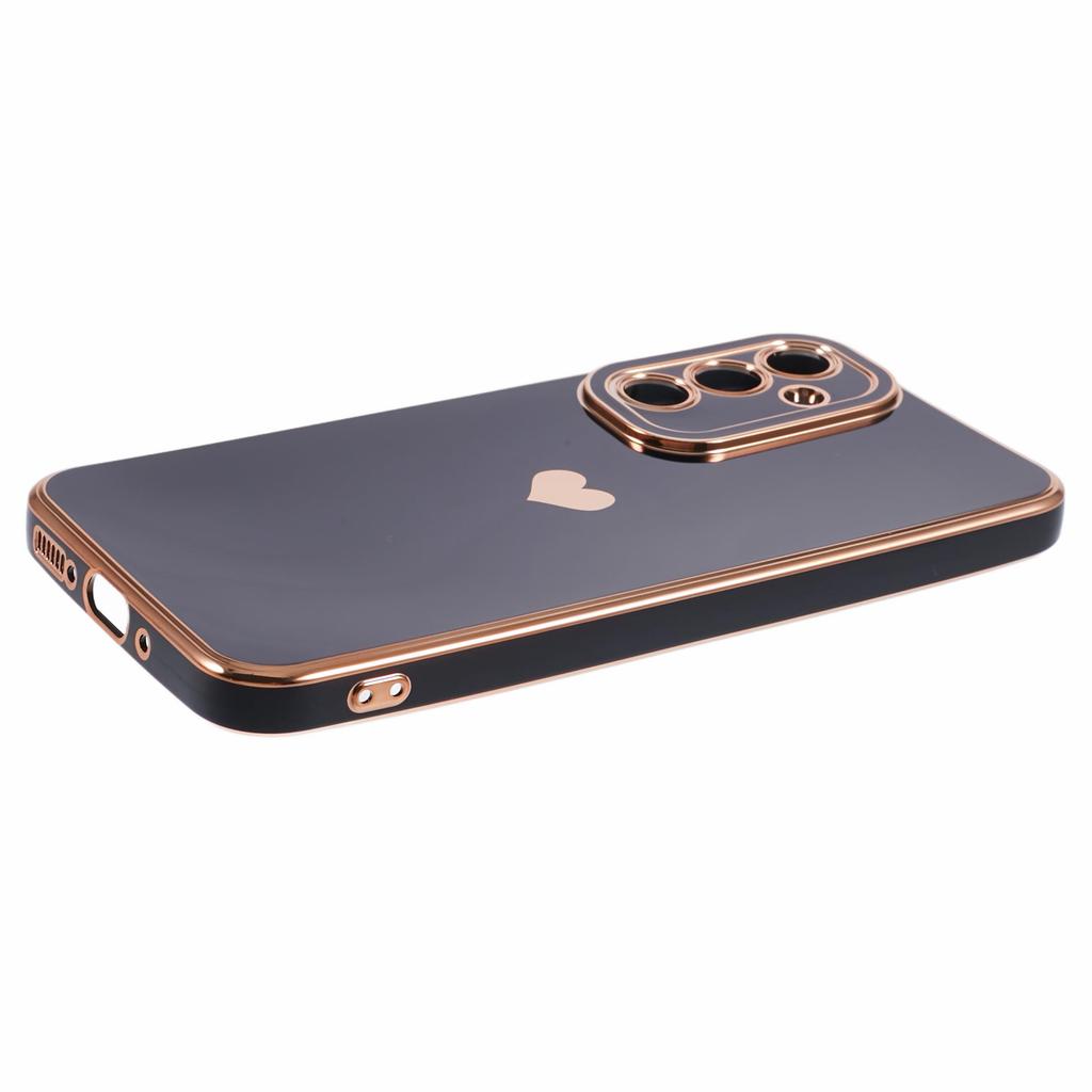 For Samsung Galaxy A54 5G Protective Case 6D Electroplating Love Heart TPU Phone Cover