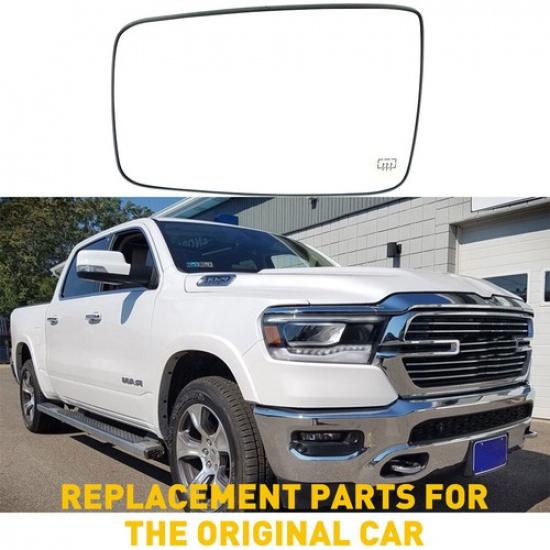New Mirror Glass For 2011- 1500 Ram 2011-2018 Ram 2500 Driver Side Heated EA