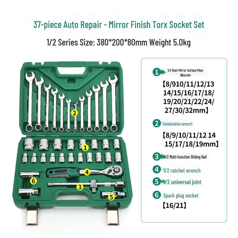 Multifunctional Ratchet Wrench Socket Set for Auto Repair & Maintenance