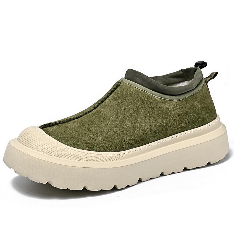 Unisex Winter Couple Snow Boots: Fashionable Thick Sole Lace-Up Casual Shoes with Plus Velvet for Women