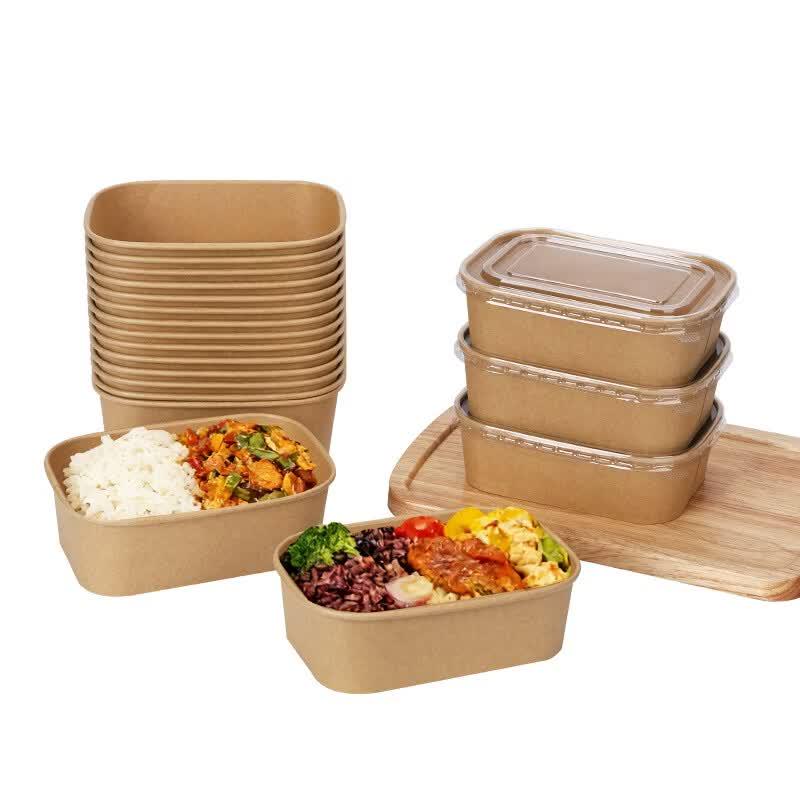 Kraft Paper Disposable Meal Containers