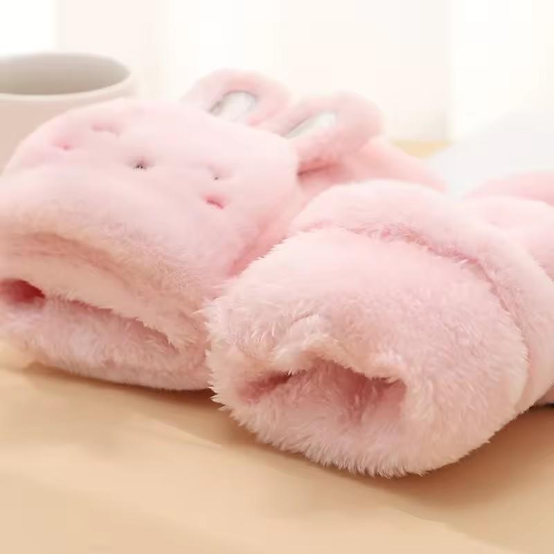 Fashionable Soft Outdoor Cute Rabbit Ladies Warm Half Full Finger Winter Women Gloves