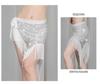 Orienttanz Hüfttuch: Pailletten-Taillenkette & Quasten für Bauchtanz-Übung und -Aufführung.