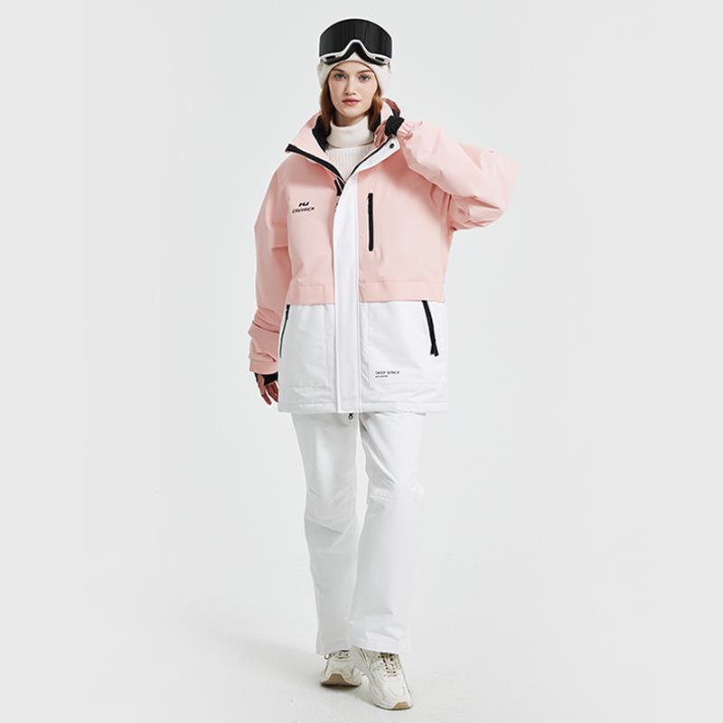 Korean Style Unisex Ski Suit Set: Windproof & Waterproof Warm Couple Jacket with Ski Pants XXXL