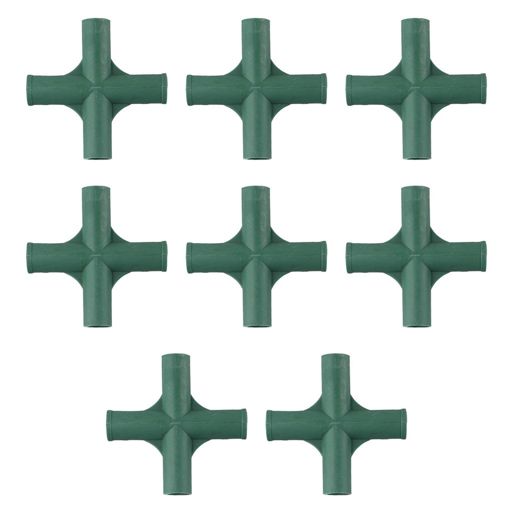 Heavy Duty Greenhouse Frame Connectors 8pcs for 19mm Pipe Diameter Plastic Joint Brackets Suitable for Plant Support Frames