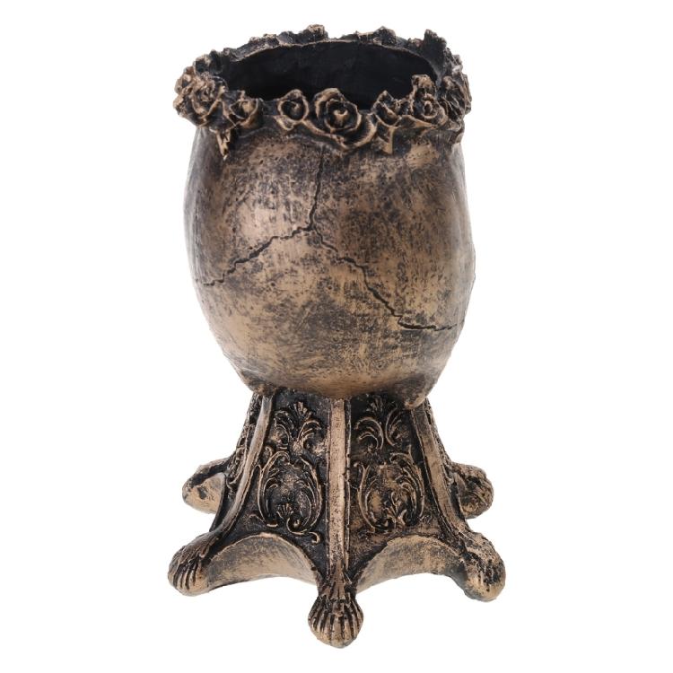 Alloy Skull-shape Resin Storage Jar Household Storage Porch Key Storage Cup