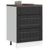 Kitchen Base Cabinet „Lucca” Black Glued Wood