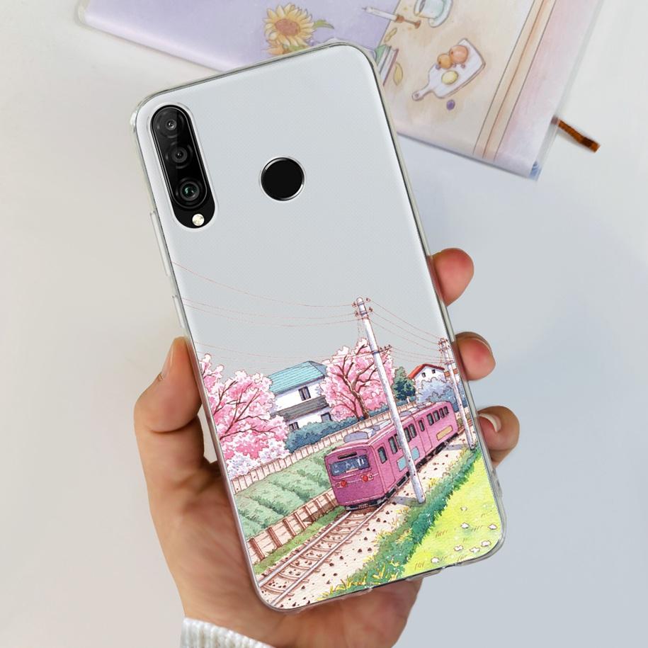 For Huawei P30 Lite Case 2020 Fashion Flower Bumper Soft Silicone Clear Cover For Huawei P30 Lite Pro Fundas P 30 P30Lite Hoesje