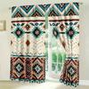 2 adet Boho Çiçekli Perde Vintage Bohem Çiçek Desenli Yatak Odası Oturma Odası İçin Çubuk Geçmeli Pencere Perdesi Pencere Dekorasyonu