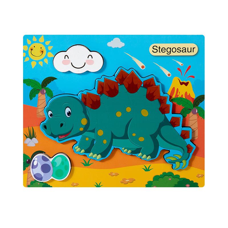 Kognitive 3D dreidimensionale Puzzle-Spielzeuge für Kinder 0-3 Jahre, frühpädagogische Lernpuzzle aus Holz