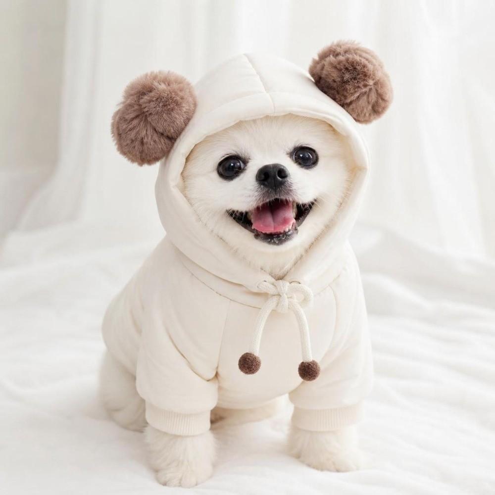 Plush Lining Dog Hiking Jacket Winter Dog Bodysuit Fashion Pet Clothes Cat