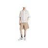 adidas Originals Wide Leg Bermuda Woven Loose Fashion Versatile Casual Sports Shorts Men Shorts White Brown KB5585