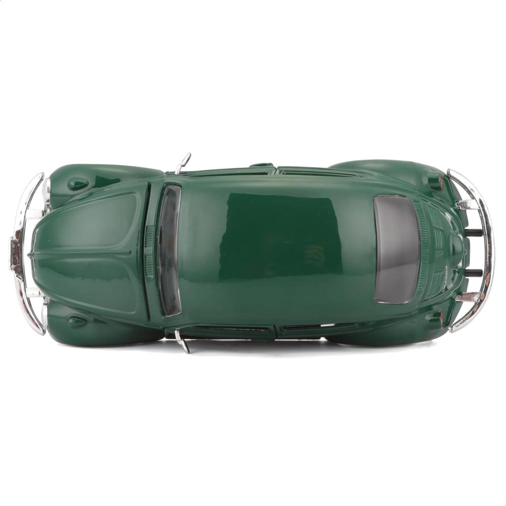 Maisto 1/24 scale diecast Volkswagen Beetle 1973 Green, Finished Model, 31926 GN