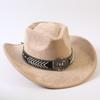 Beliebte europäische und amerikanische klassische Wildleder-Western-Cowboyhüte, Retro-Mode-Cowboyhüte für Herren und Damen