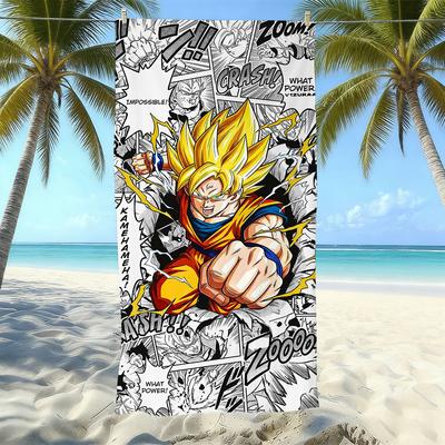 Animation Beach Towels Thickened Microfiber Quick-Drying Bath Towels Outdoor Travel Towels Can Be