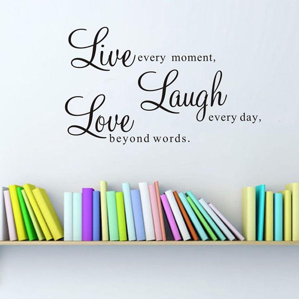 

DIY Coming New Modern Art Wall Home Removable Living Room Sticker Love Live Laugh чёрный