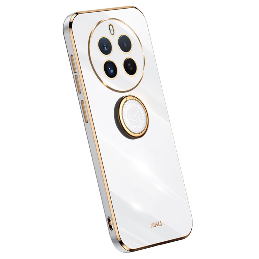 XINLI For Realme 12 Pro 5G/12 Pro+ 5G Kickstand Case TPU Electroplating Back Phone Cover