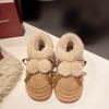 Fashion Green Companion Snow Boots Women Shoes Winter 2024 New Fashion Short Tube Women Boots Sleeve Versatile Cotton Shoes Thickened