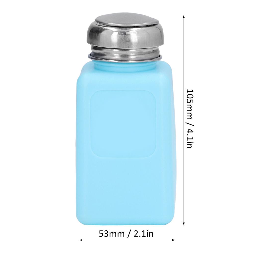 200ML Press Type Solvent Dispenser ESD Safe Anti Static   Bottle with Stainless Steel Lid