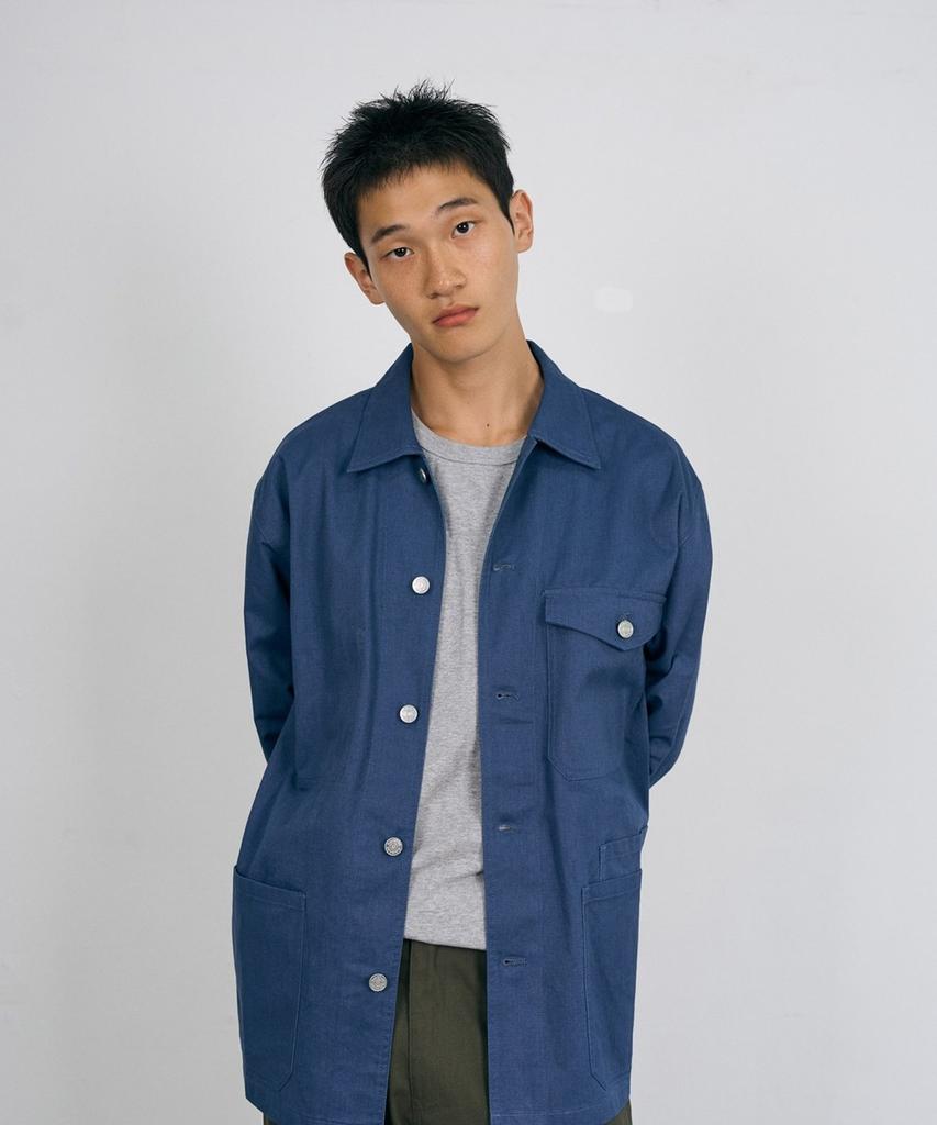 HAVE HAD Twill Cotton Chore Jacket (Blue)
