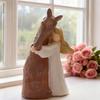 Resin Hand-Painted Figurine Girl Embracing Horse/Hands Holding Sisters/Angel/Family Statue Sentimental Gifts for Women