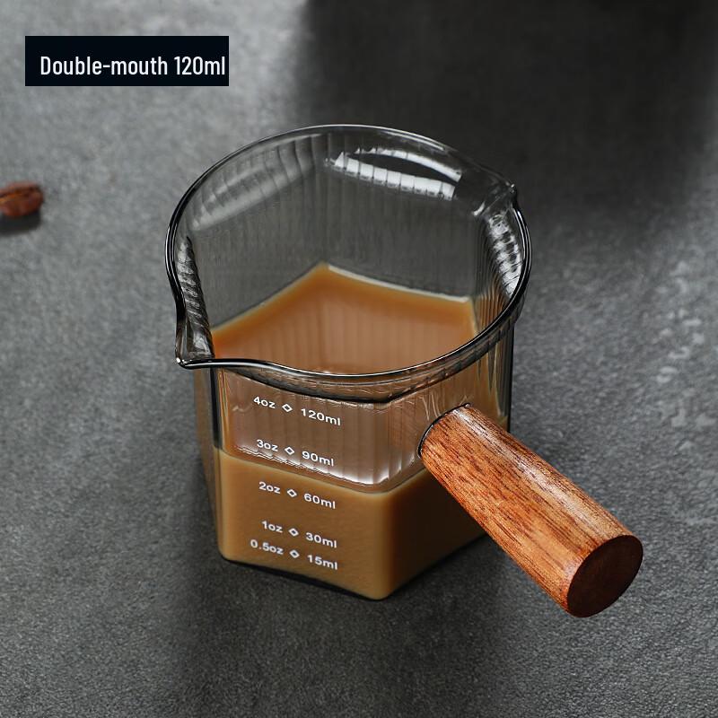 Стеклянный кофейный сливочник в вертикальную полоску