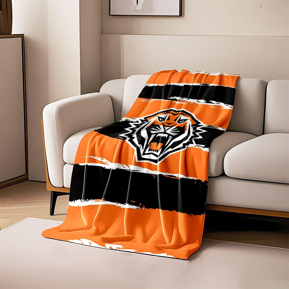 Furchterregendes Tigerstreifen-Design Decke bedruckte Decke weich und gemütlich perfekt für das Wohnzimmer Bett Sofa oder ein Nickerchen, Geschenk