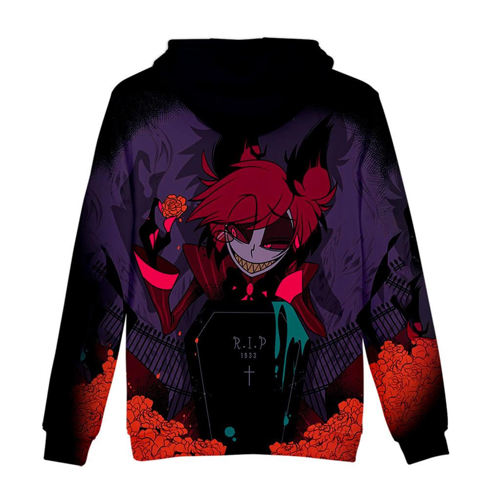 Men Women's Hooded Hazbin Hotel Printed Spring Autumn Pullover Sweatshirt Fashion Hoodie Casual Men Tracksuit Streetwear